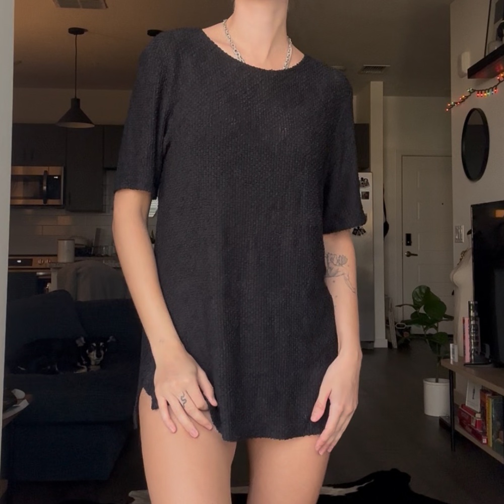 Vintage Semi Sheer T Shirt Dress